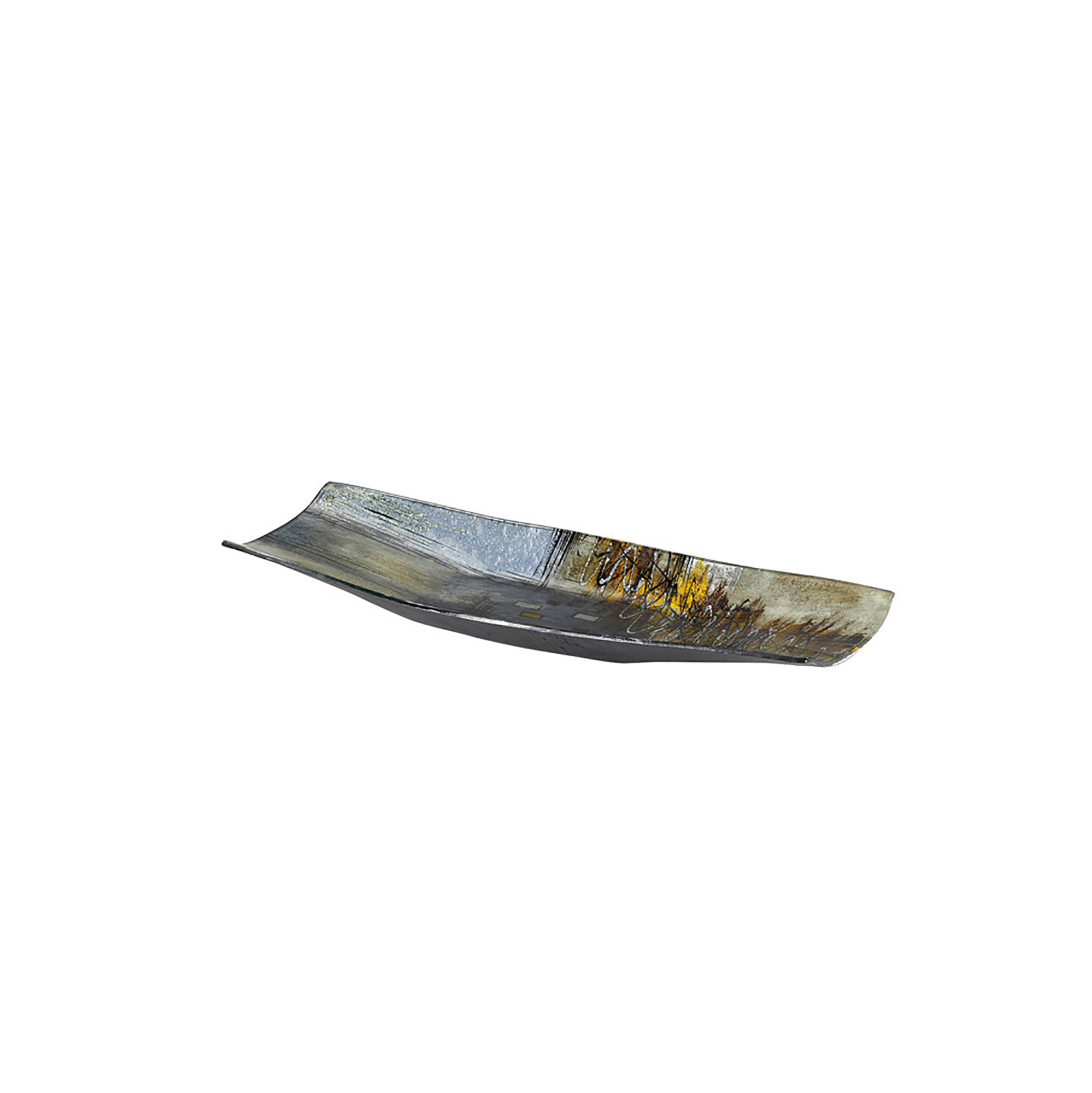 IL70349  Kiana Glass Art Boat Platter Small